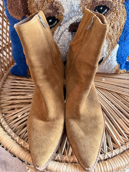Matisse Shoes - Matisse Camel Suede Pointed Ankle Boots
